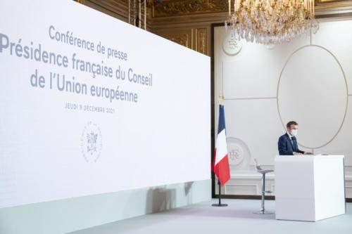 Elysée, conférence de presse, Présidence française du Conseil de l'Union européenne